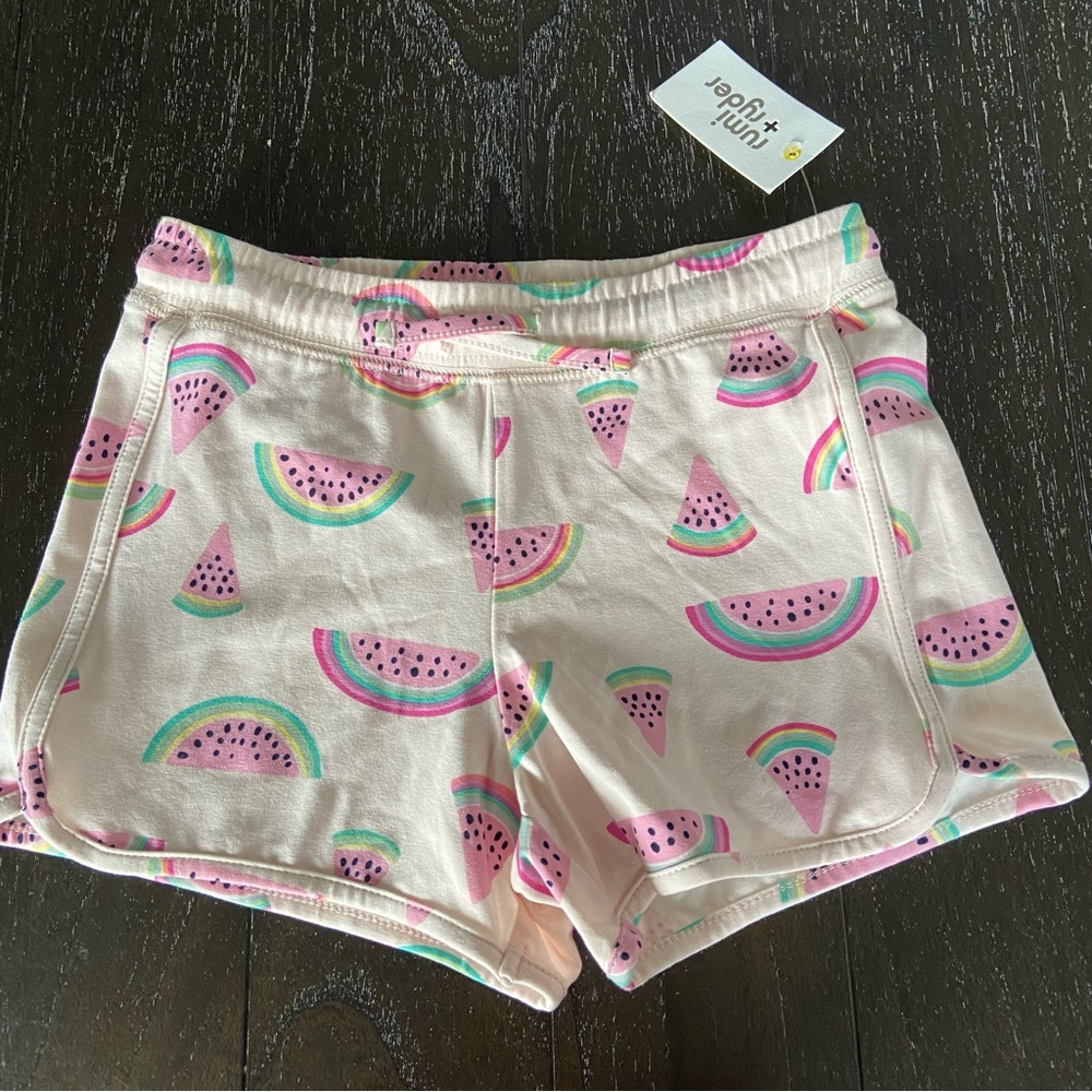 Stitch Fix Kids Rumi + Ryder Watermelon Dolphin Hem Cotton Girls‎ Shorts Medium
